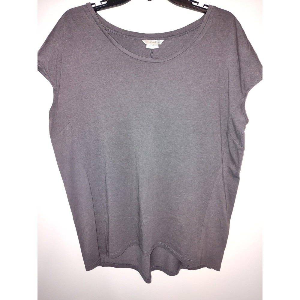 Boden‎ Grey Modal Cotton Blend Scoop Neck Short Sleeve Tee Shirt WL869 Womens 8